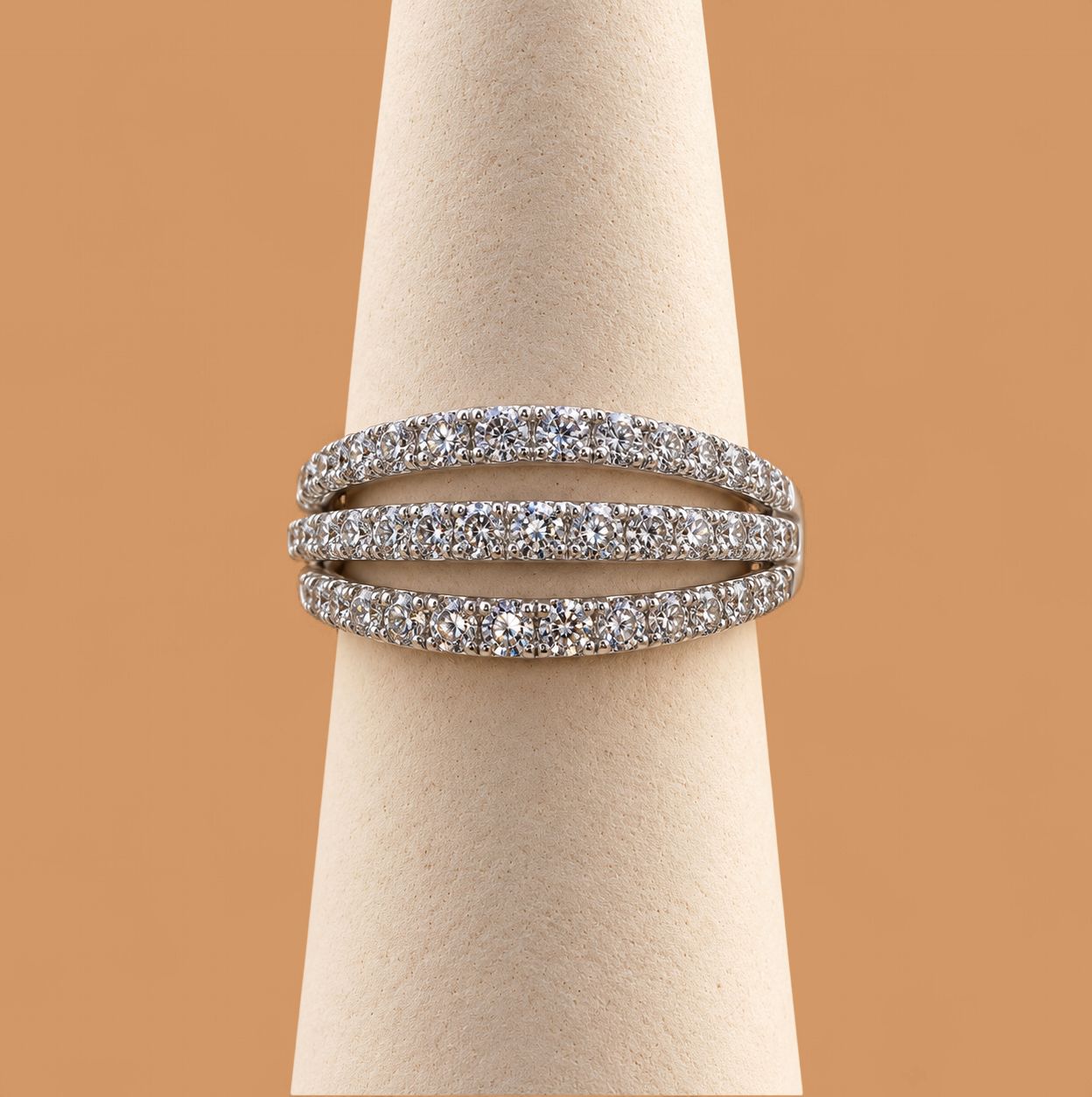 Three Row Diamond Ring