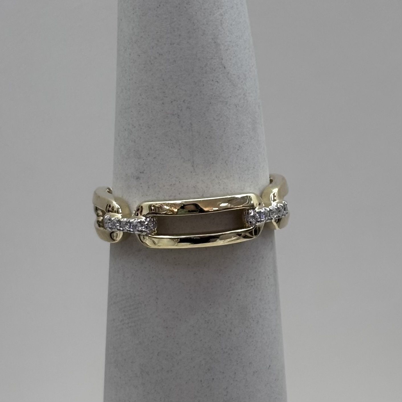 14KY Gold Diamond Buckle Ring S Kashi