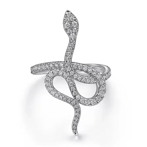 14KW "Serpentina" Diamond Snake Ring