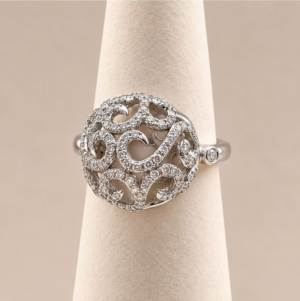 Celestial Filigree Diamond Dome Ring (4.5g)