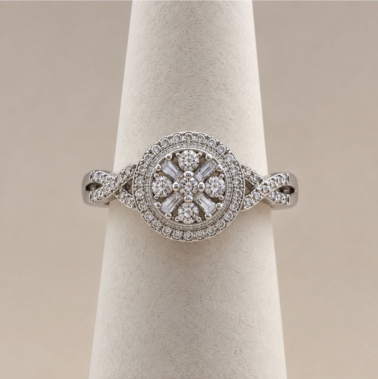 Composite Halo Diamond Ring (1.9g)