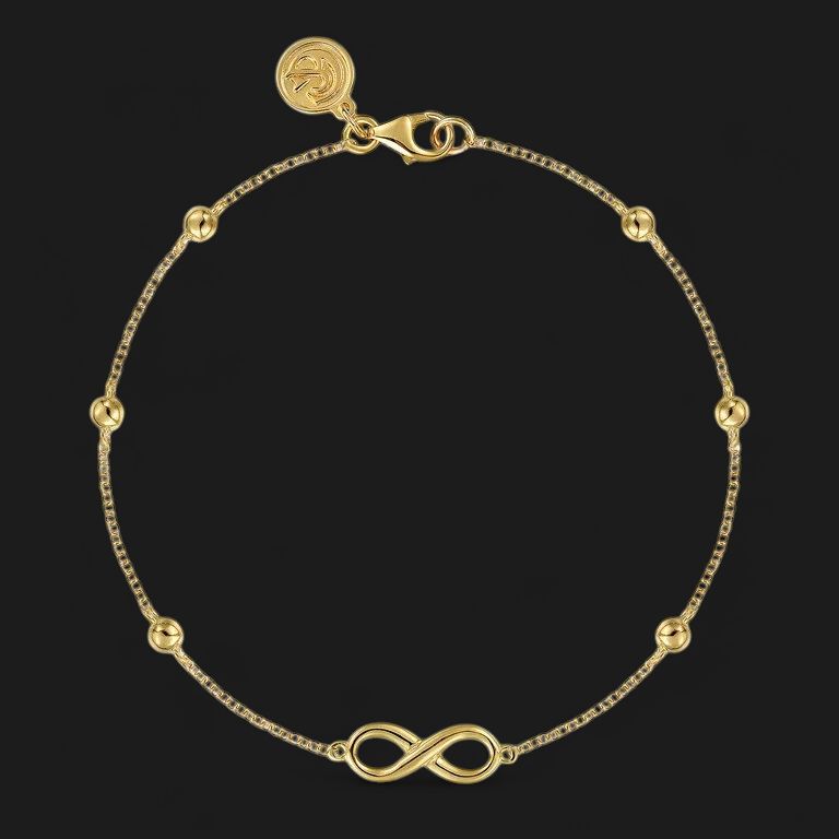 14K Yellow Gold Station Bracelet- Bujukan, Material: Infinity