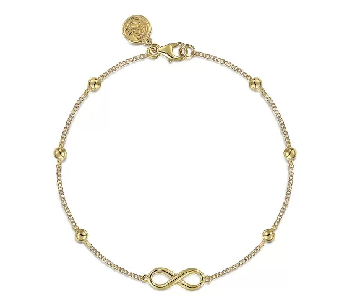 14K Yellow Gold Station Bracelet- Bujukan, Material: Infinity