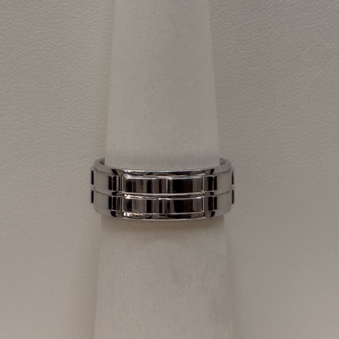 10KW Men's Designed Band (Size 10/ 9.1-9.3g), Material: GROOVE 1