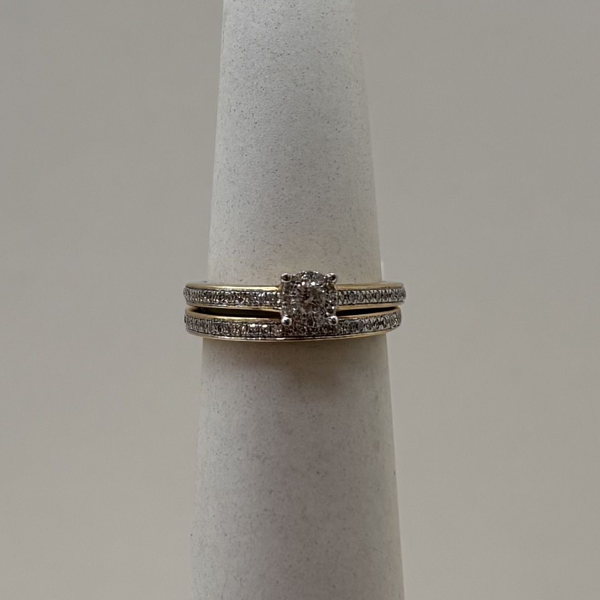 10KY Pave Diamond Bridal Set