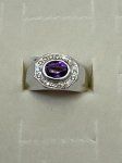 Amethyst/Dia Champ Ring