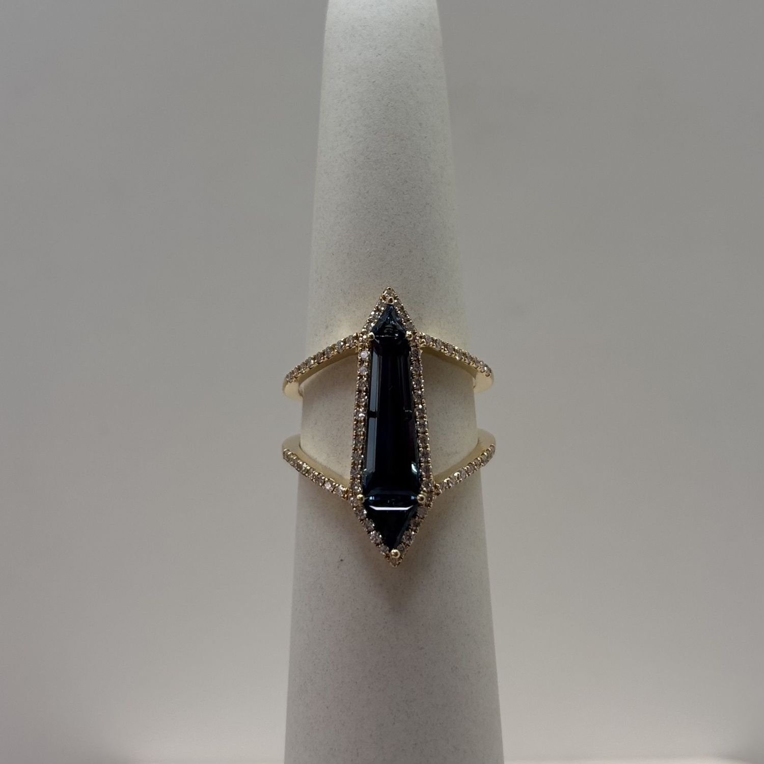 14KY Turquoise and Gold Marquee Ring Bassali