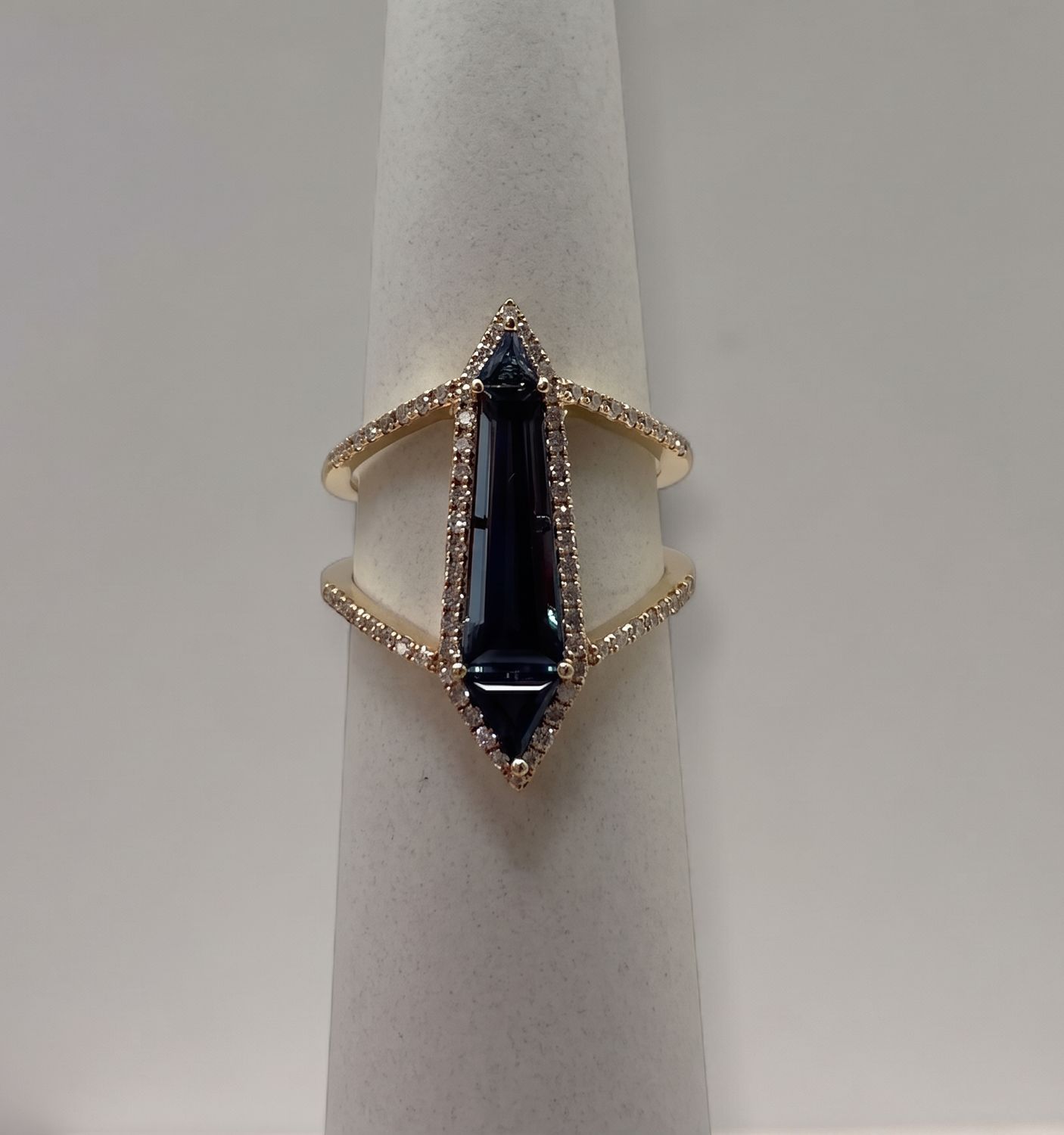 14KY Turquoise and Gold Marquee Ring