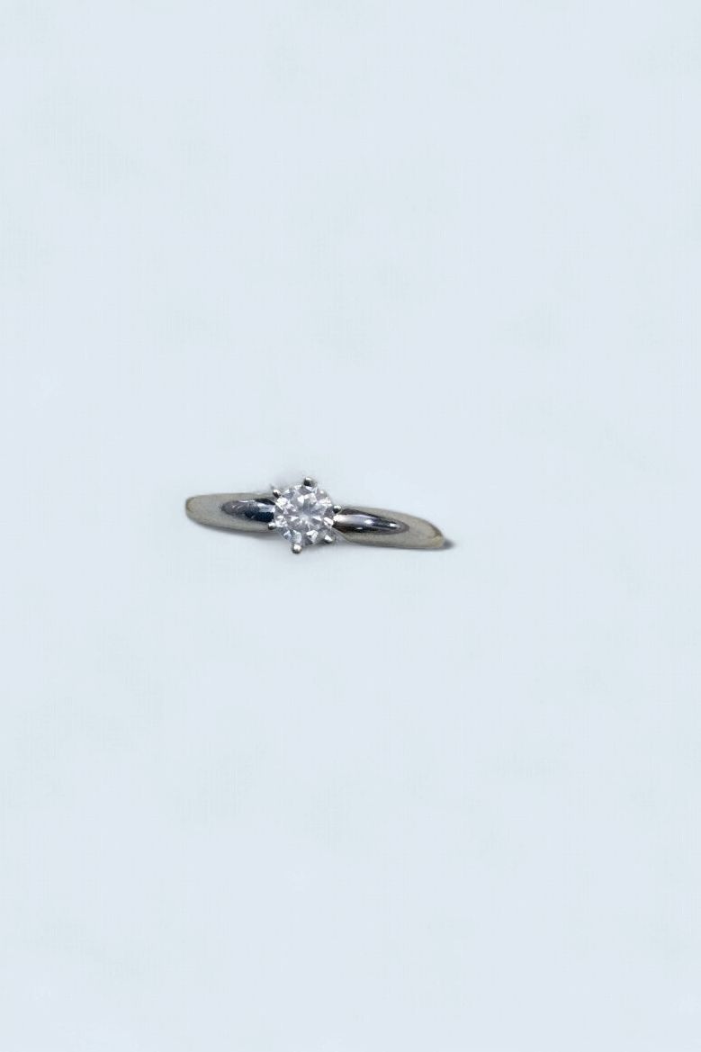 0.25ct Rou Solitaire Dia Eng Ring