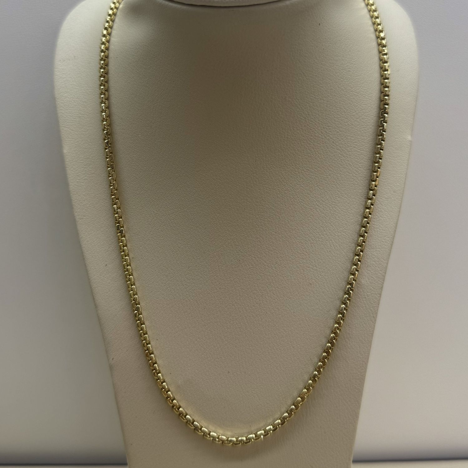 10kt 2.5mm HB YG 20in Chain