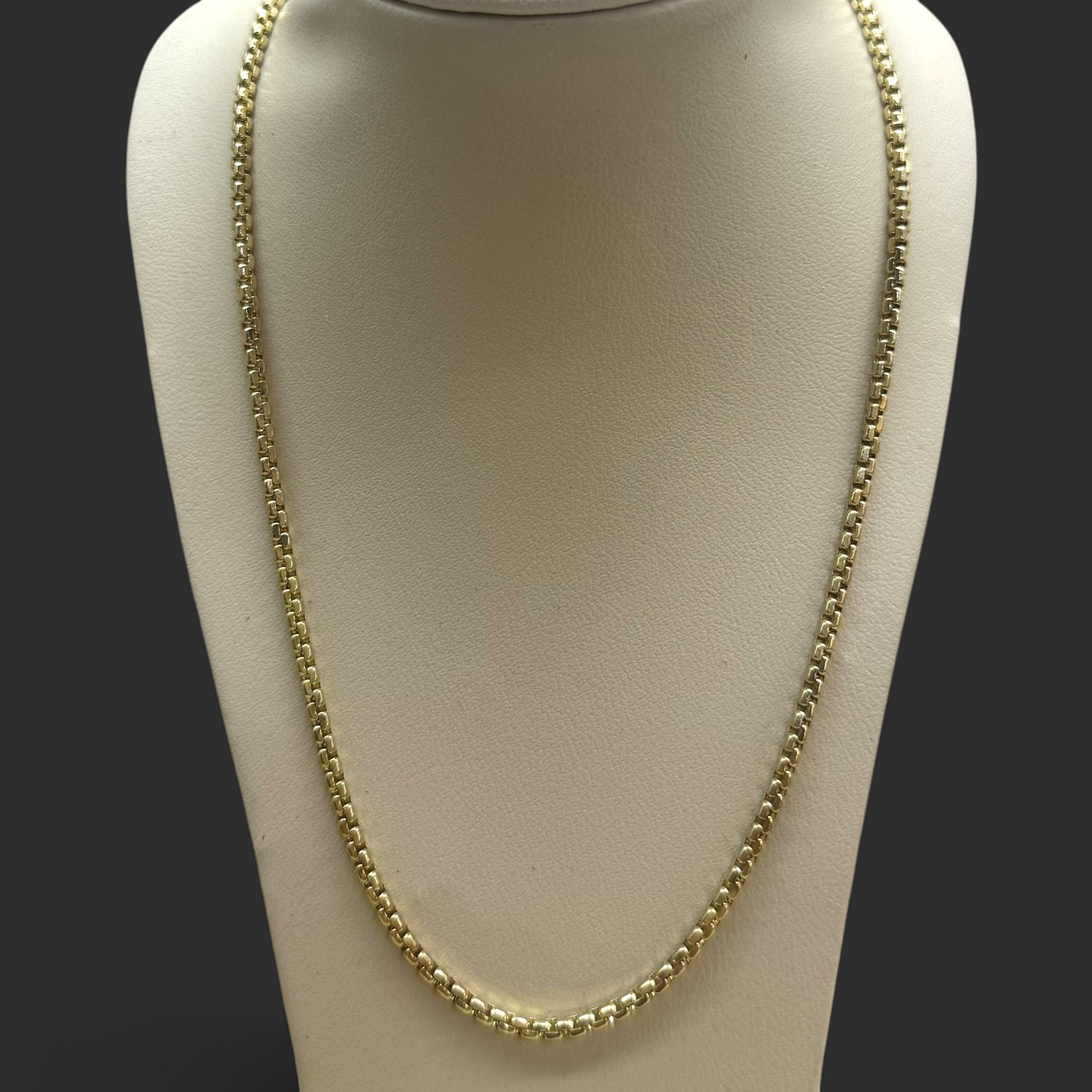 10kt 2.5mm HB YG 20in Chain