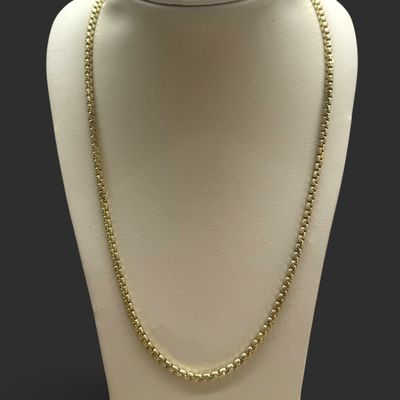 10kt 2.5mm HB YG 20in Chain