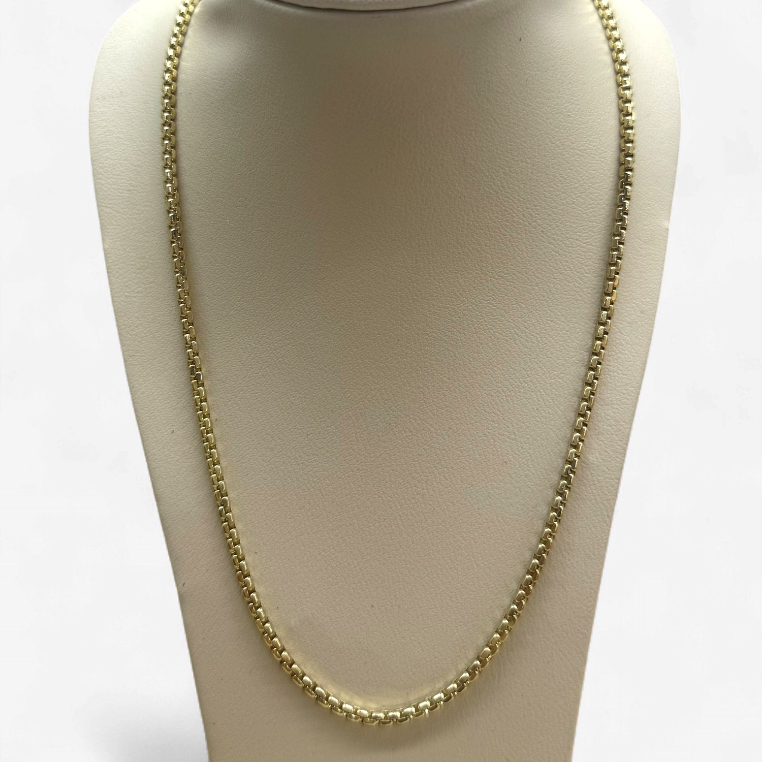 10k YG 2.5mm Box Chain (6.4g) (18in)