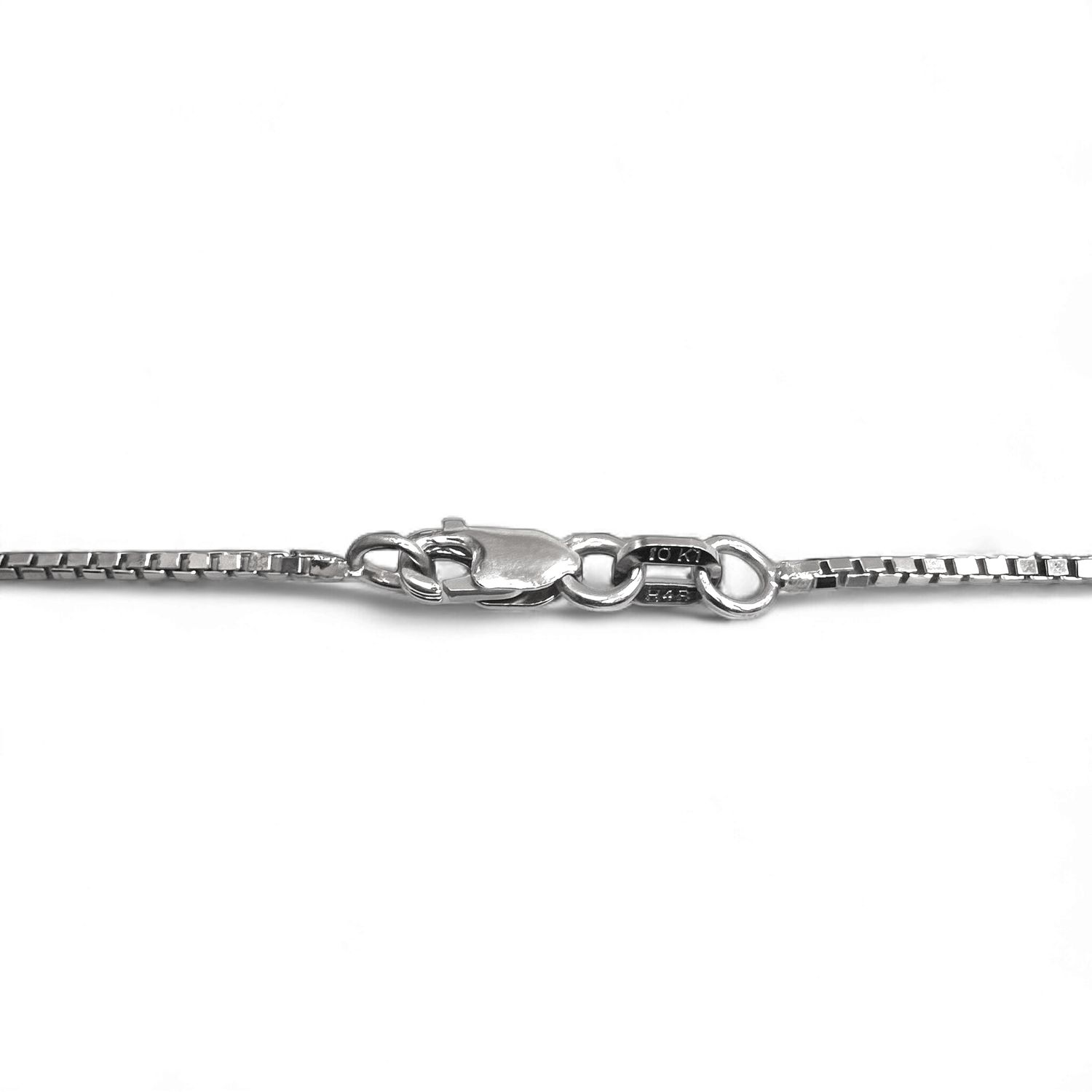 White Gold Box Chain (4.5g), Material: Lobster Claw Clasp