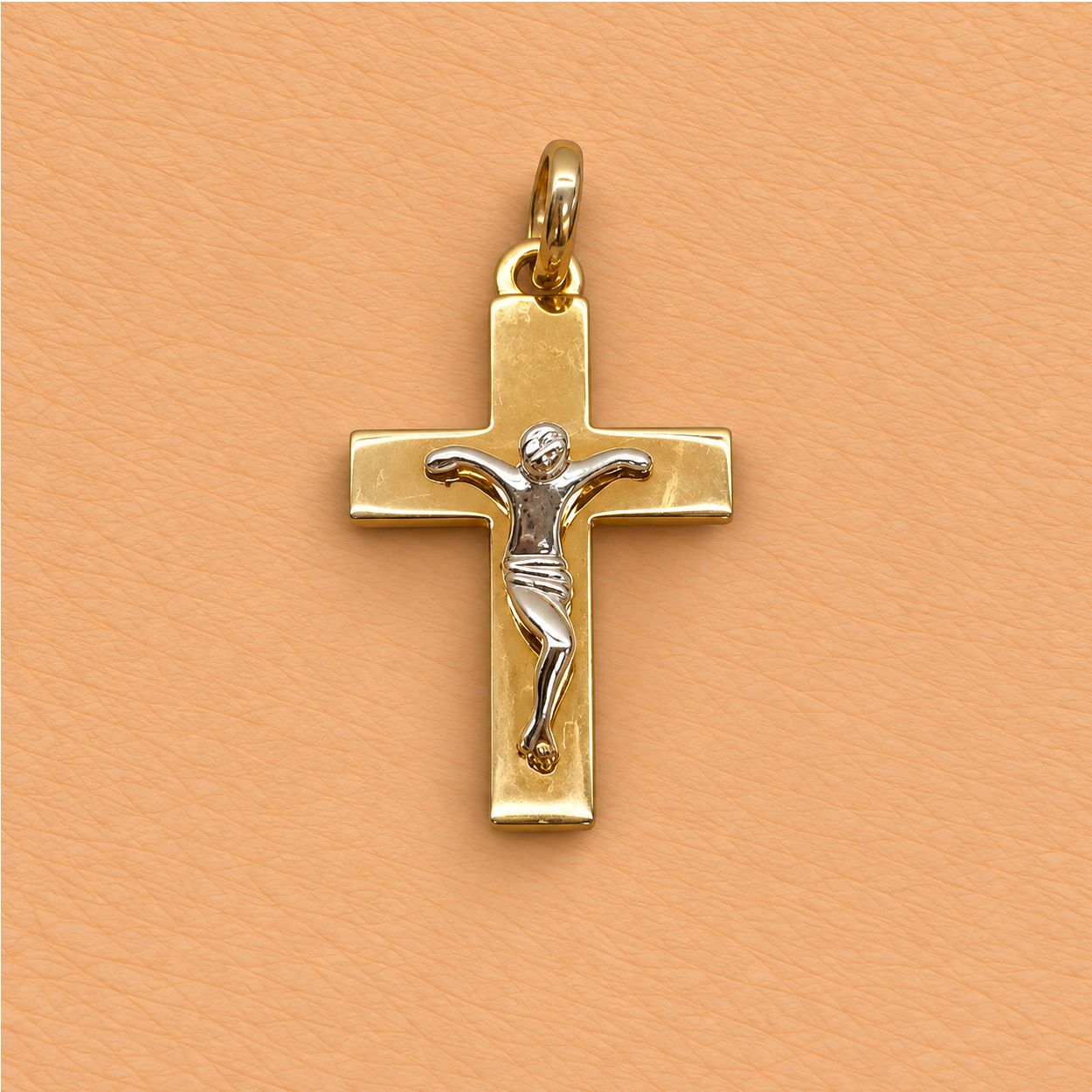 Gold Religious Pendants  (1-1.1g), Metal: Mixed Metal Cross