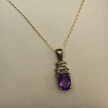 BirthStone Gold Pendant with Chain