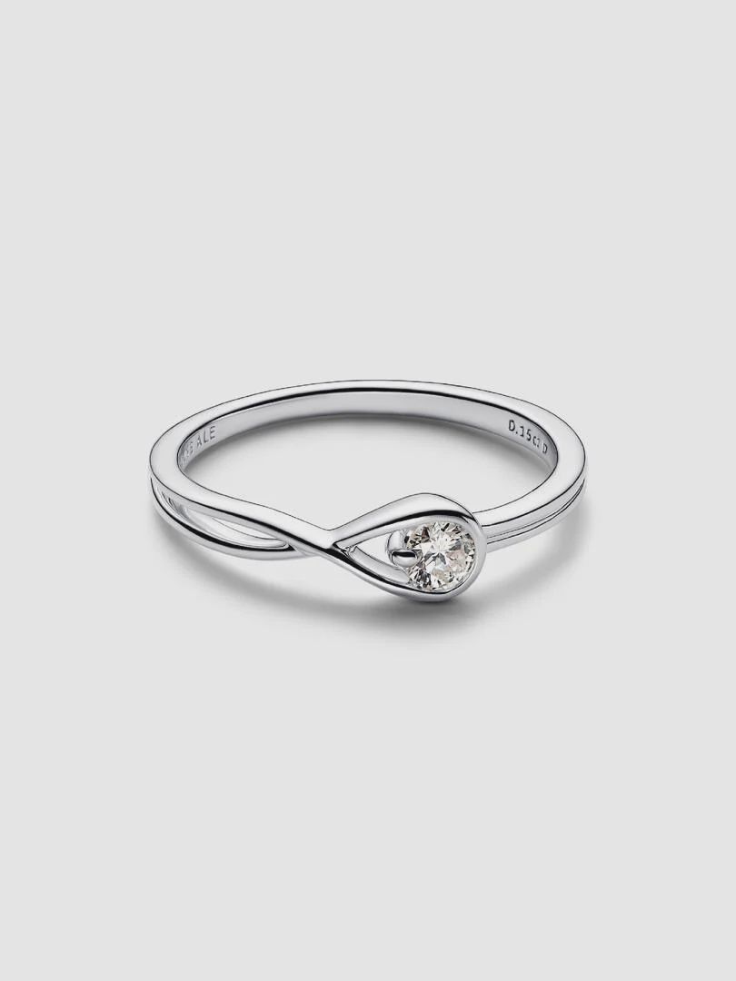 Infinite SS Ring with 0.15 ct T-199441C01