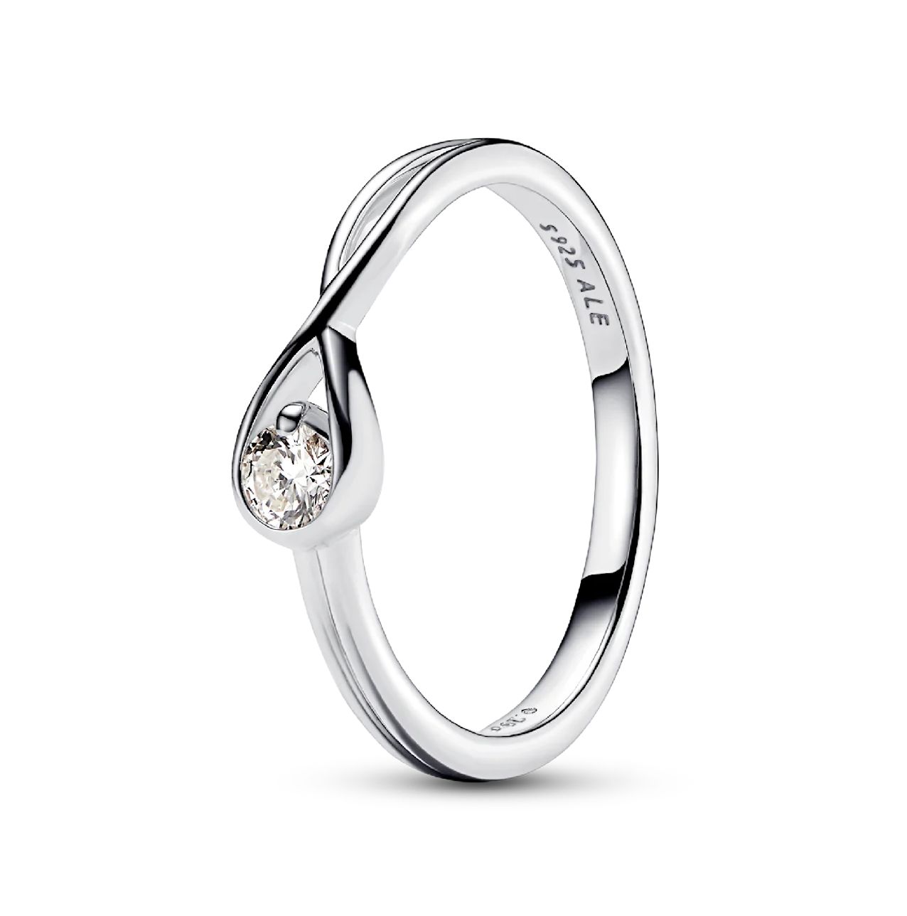 Infinite Sterling Silver Lab-grown Diamond Ring-199441C01, Size: 58mm