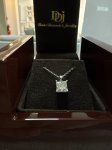 L-Dia Princess Solitaire Pendant 1.5ct