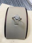 Oval Cluster Engagment Ring