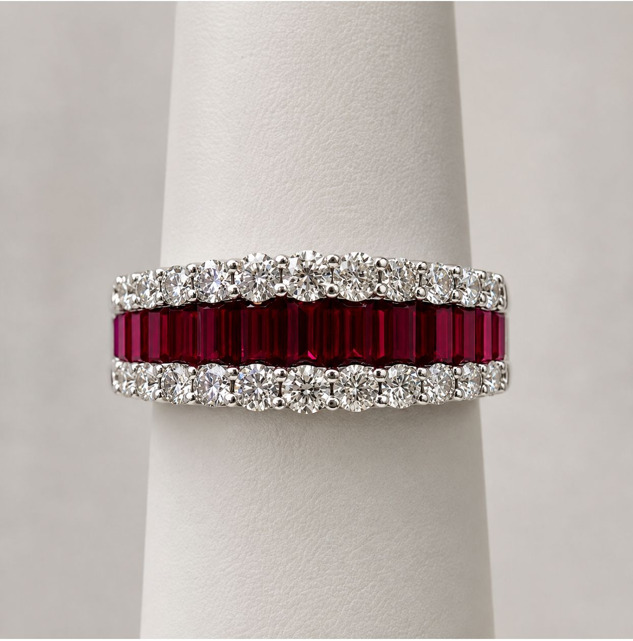 Ruby Baguette Diamond Band (7.7g)