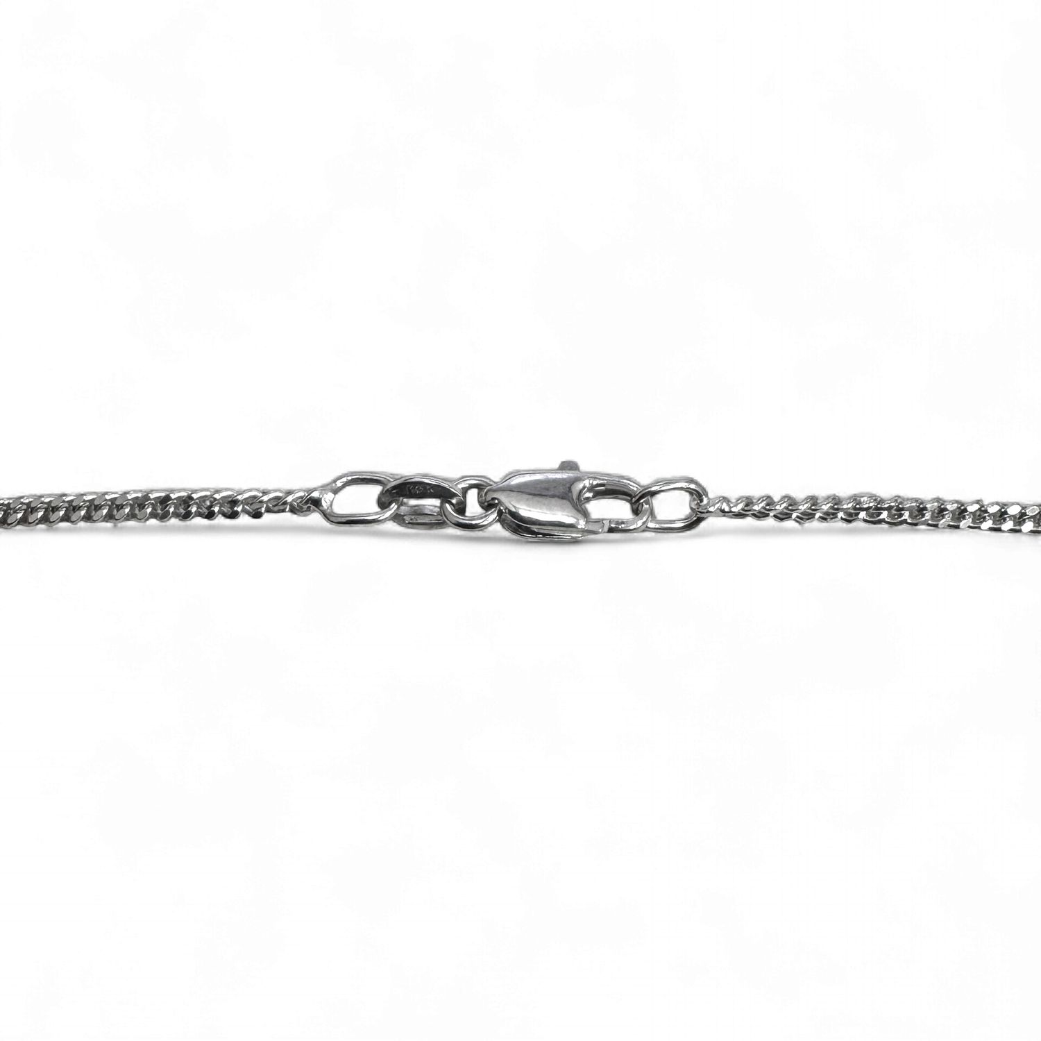 White Gold Curb Chain, Size: 18 Inch