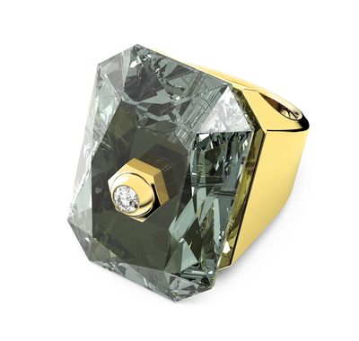 Numina Cocktail Ring, Octagon Cut, Gray, Gold Tone-5620757