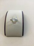 YG Eng Ring W/LC 0.94ct Oval Dia
