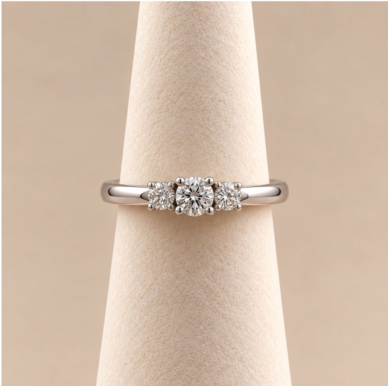 "Past, Present, Future" Round Diamond Ring