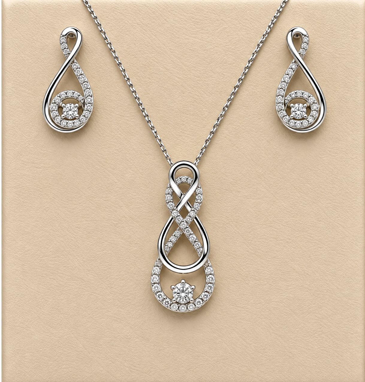 Double Infinity Diamond Pendant