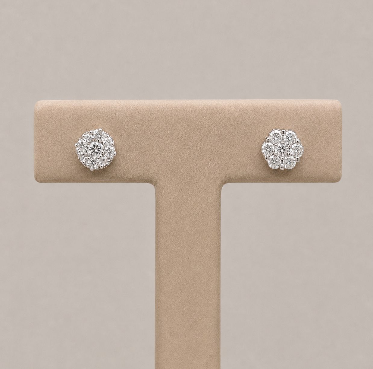 Diamond (0.75ct) Flower Stud Earrings