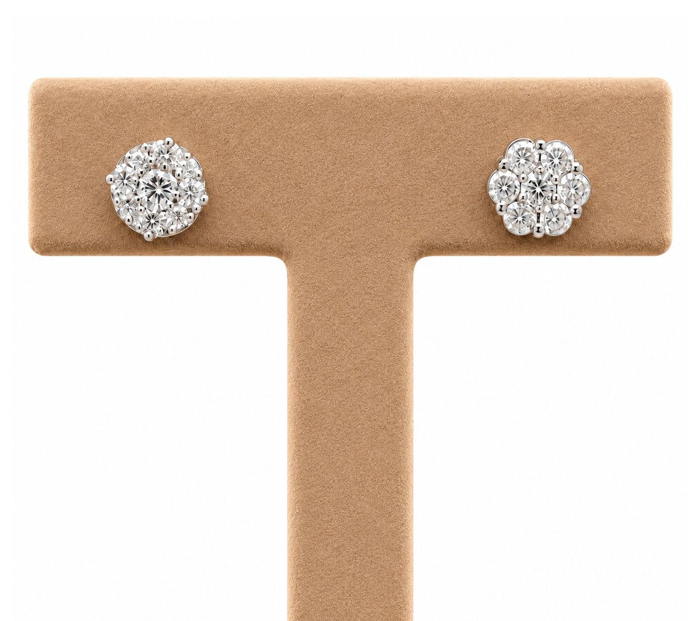 Flower Diamond Stud Earrings