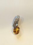 Citrine/Dia Oval Pendant
