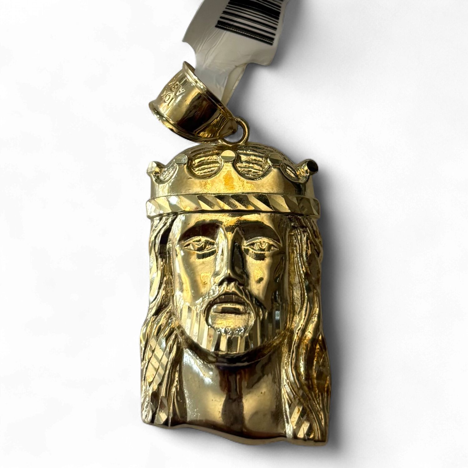 Gold Christ Head Pendant-Medium, Material: Yellow Gold