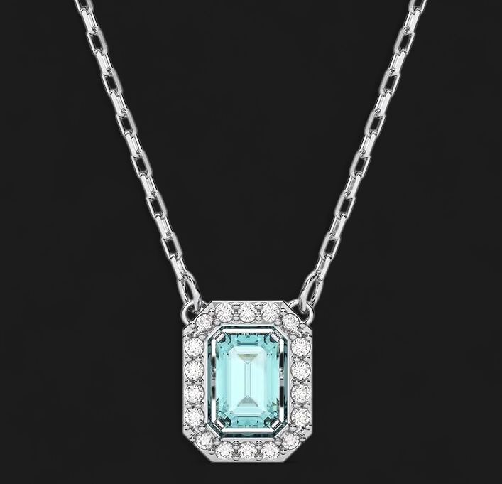 Millenia Necklace, Octagon Cut, Blue - 5648980