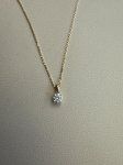 L-Dia Rnd Solitaire Pend YG 0.5ct