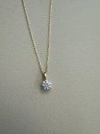 L-Dia Rnd Solitaire Pend YG 1ct
