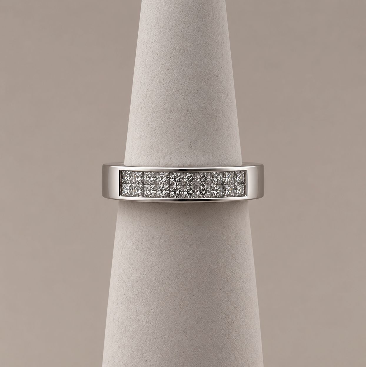 Men's Two-Row Princess Cut Diamond