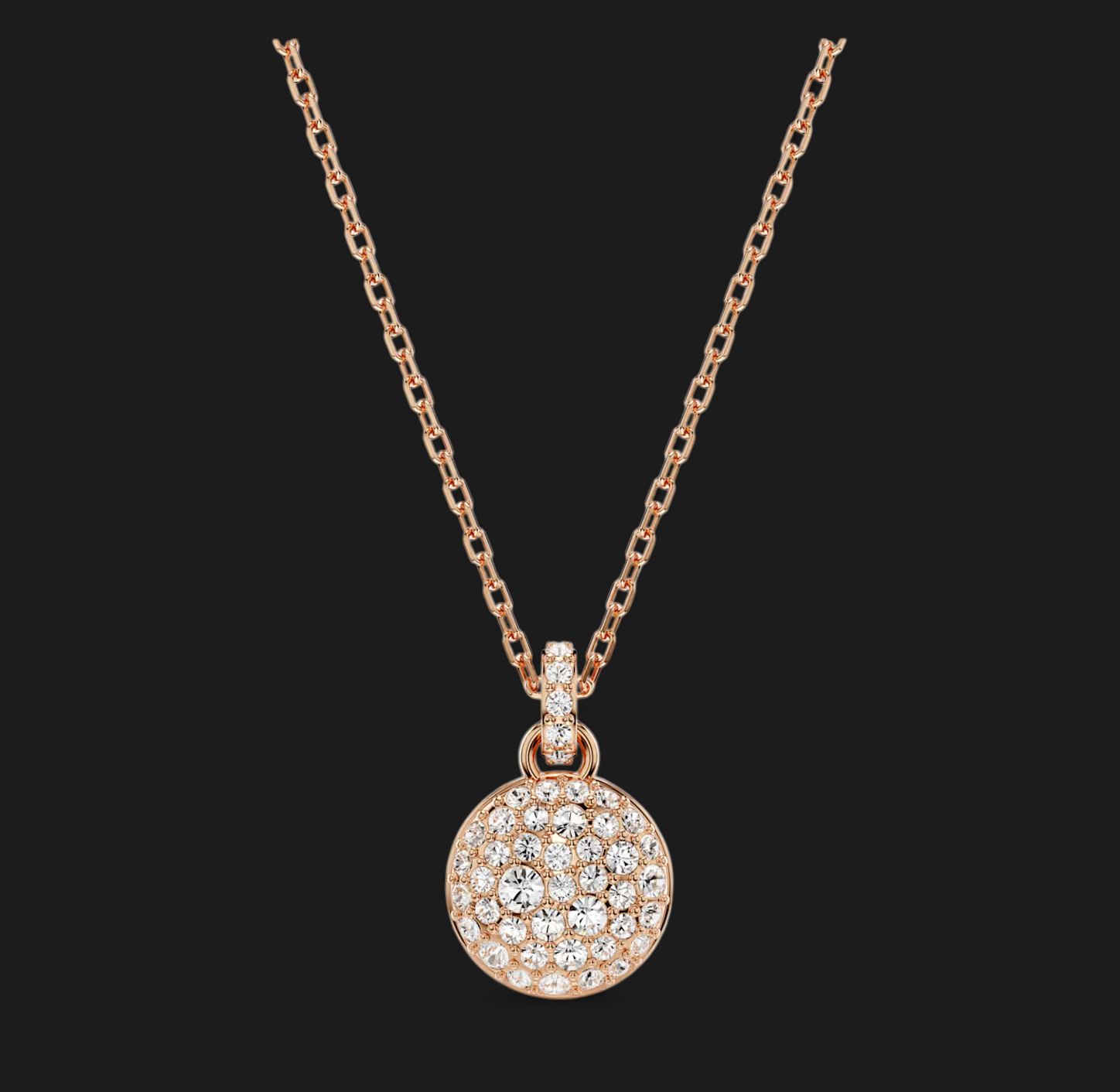 Meteora Pendant, White, Rose Gold-5683450