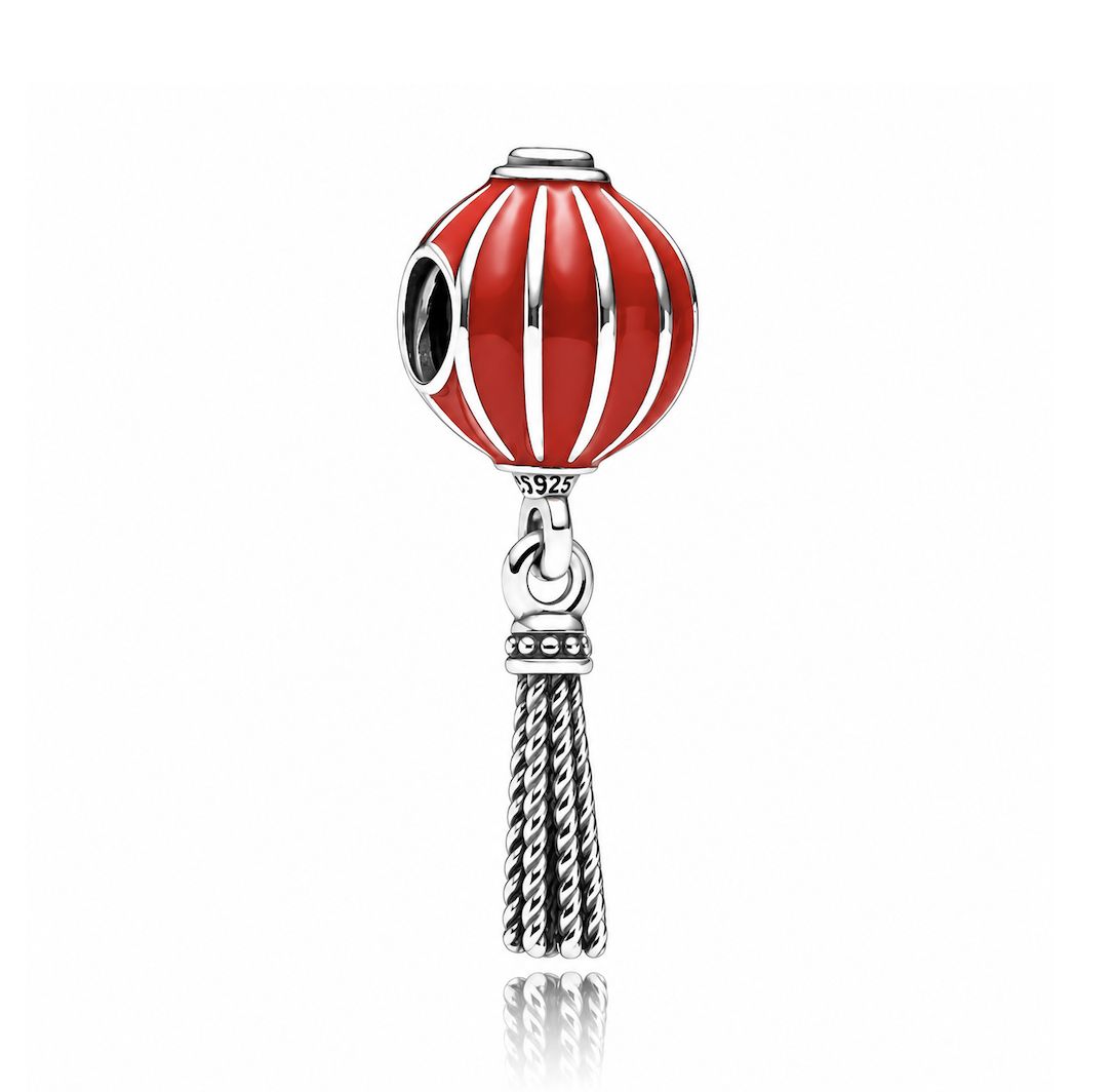 Chinese Lantern Silver Dangle Charm-791299EN09