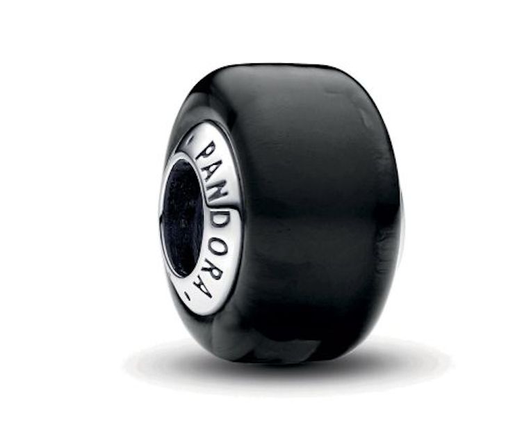 Black Mini Murano Glass Charm - 793117C00