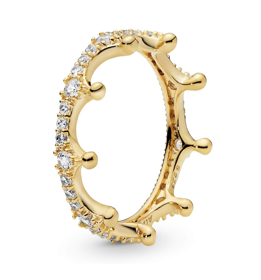 Clear Sparkling Crown Ring-168654C01