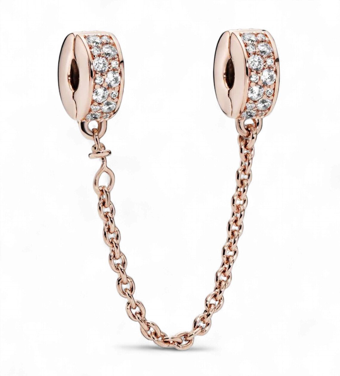 Clear Pavé Safety Chain Clip Charm-786322CZ-05