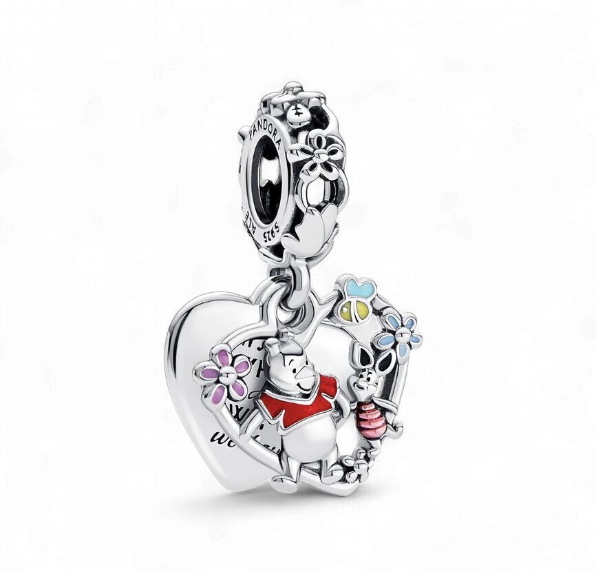 Disney Winnie the Pooh &amp; Piglet Double Dangle Charm - 792214C01