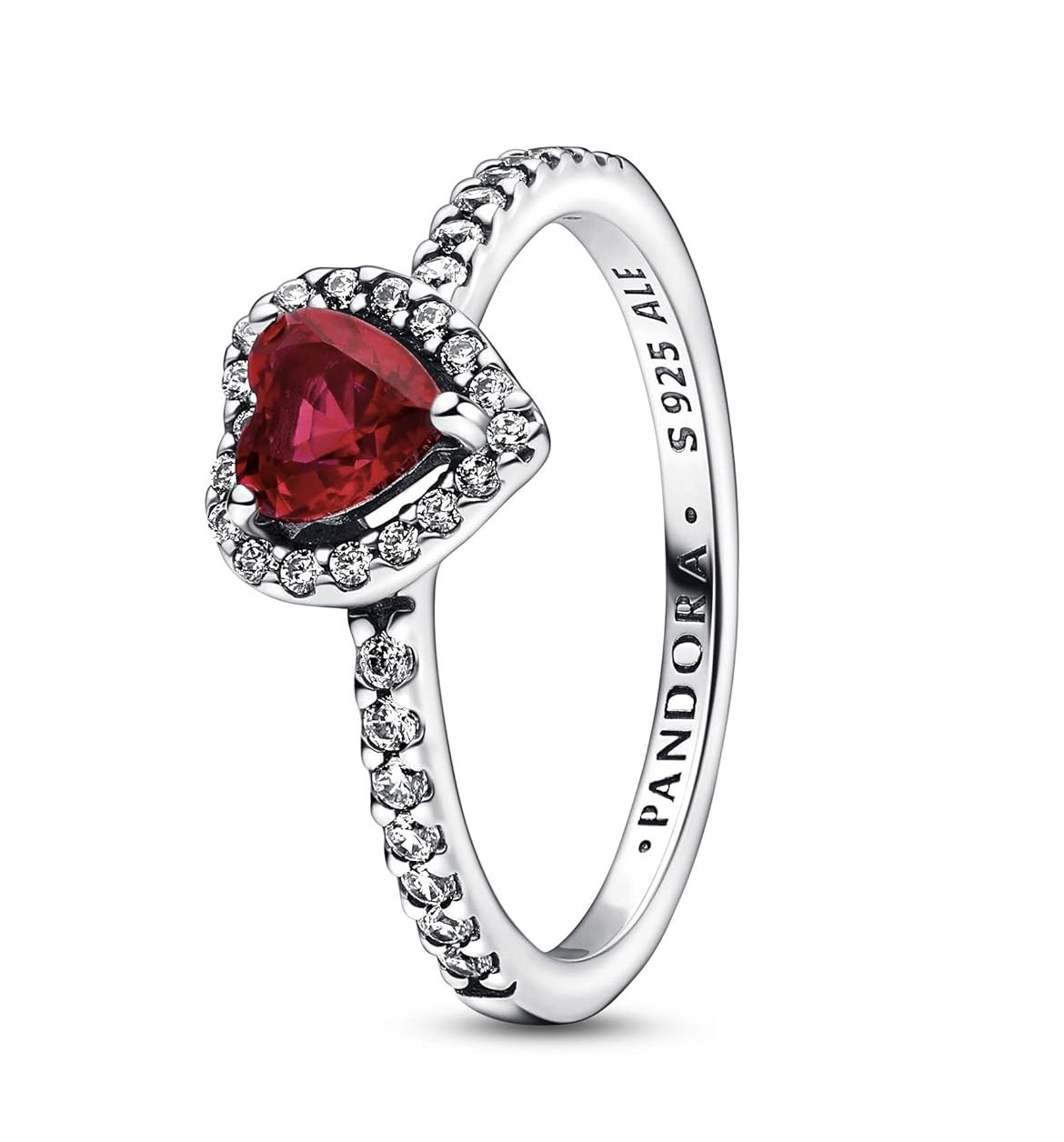 Elevated Red Heart Ring-198421C02