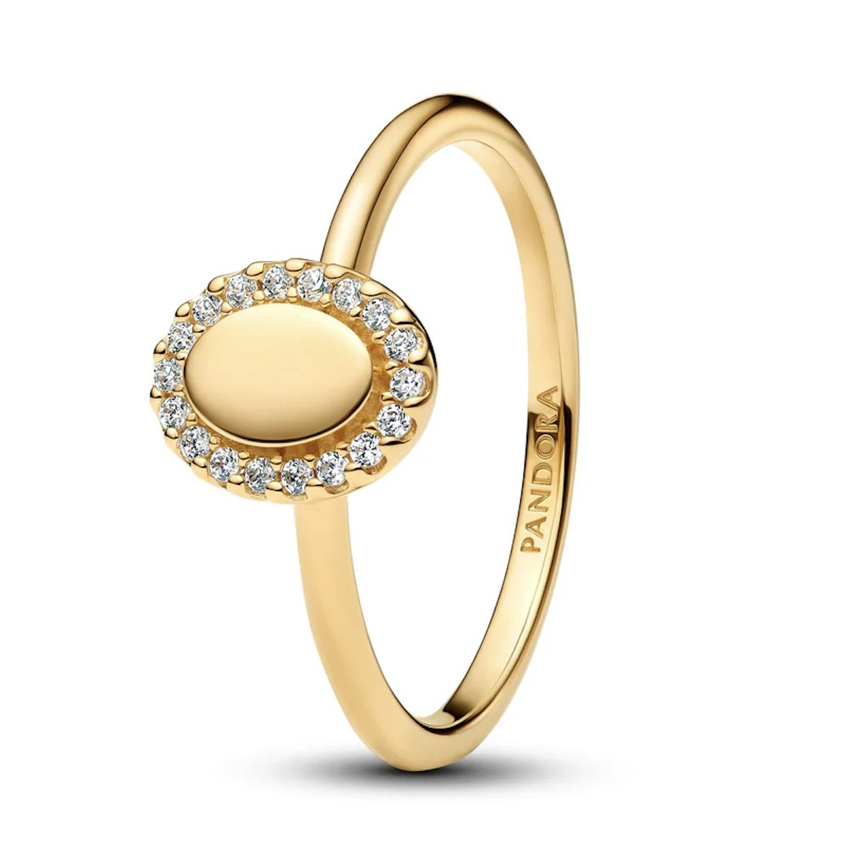 Engravable Oval Halo Ring-163800C01