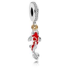 Good Fortune Carp Fish Dangle Charm - 797829CZ