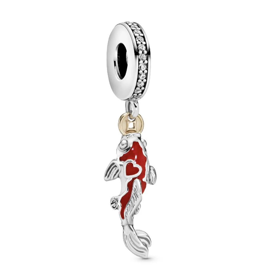 Good Fortune Carp Fish Dangle Charm -797829CZ