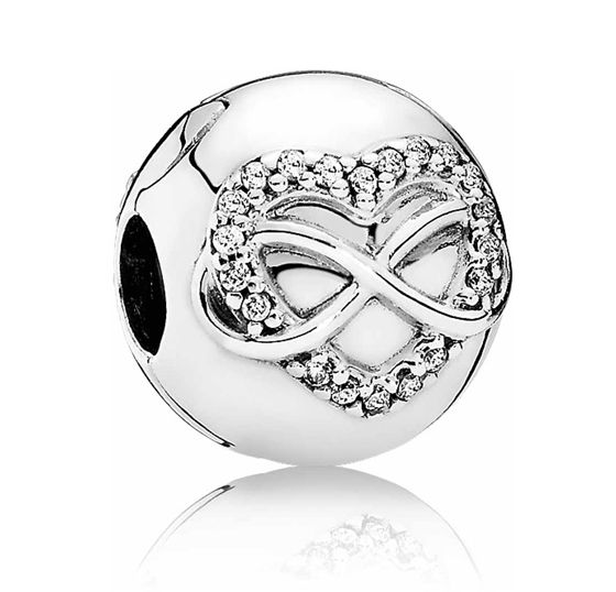 Heart and Infinity Sign Silver Clip-791947CZ