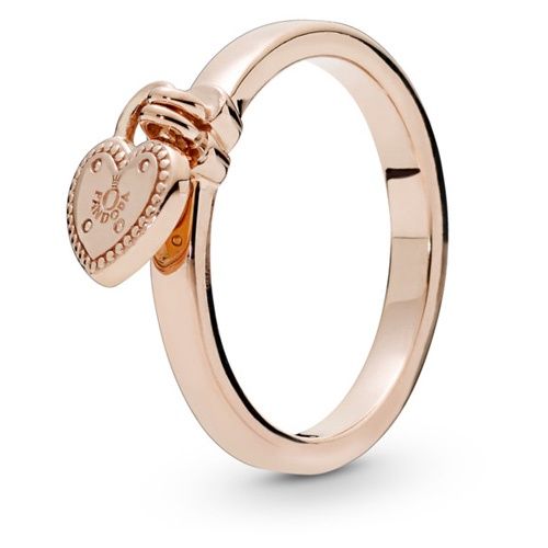 Pandora Heart-Shaped Padlock Ring  - 186571